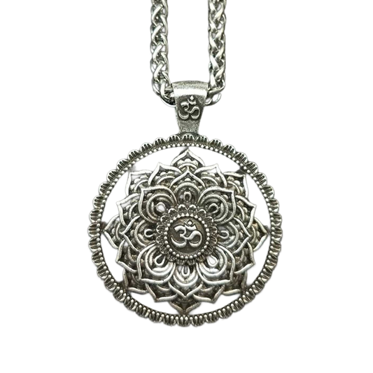Om Lotus Mandala Necklace - Balance & Wisdom