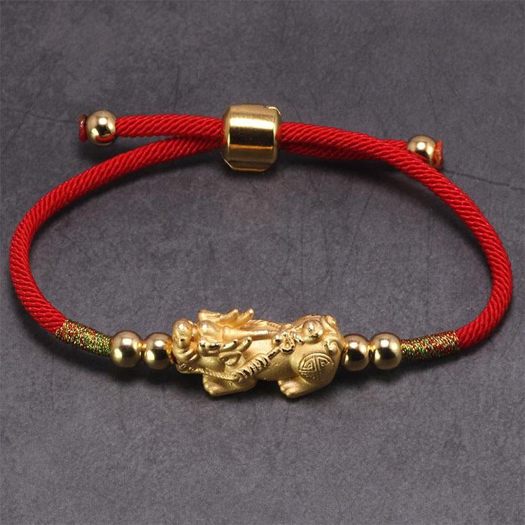 Feng Shui Red String Pixiu Bracelet