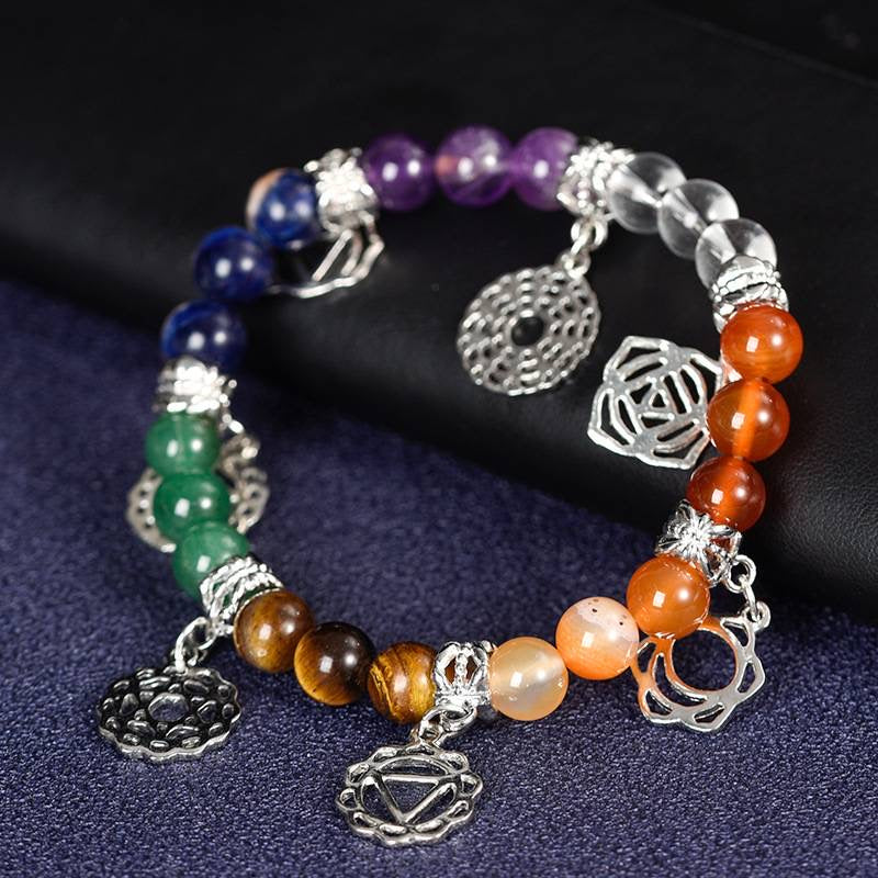 BuddhaChakra 7 Chakra Energy Crystal Chakra Bracelet