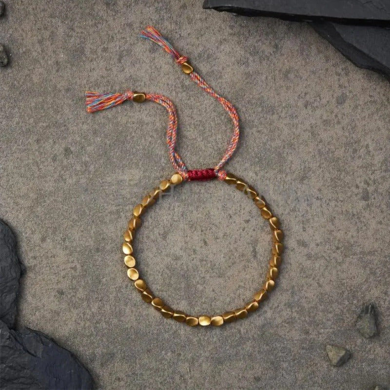 BuddhaChakra Tibetan Copper Beads Strength & Protection Bracelet