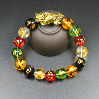 Feng Shui Five Elements Motto Beads Bracelet