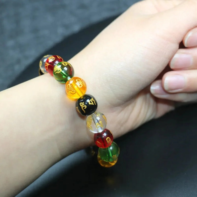 Feng Shui Five Elements Motto Beads Bracelet