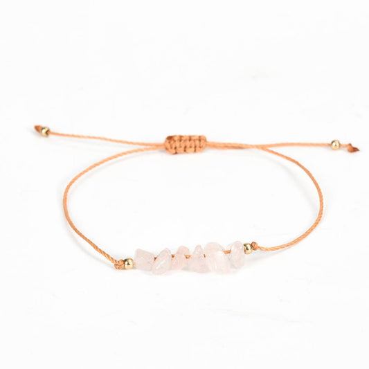 BuddhaChakra Energy Crystal Raw Paraffin Rope Bracelet