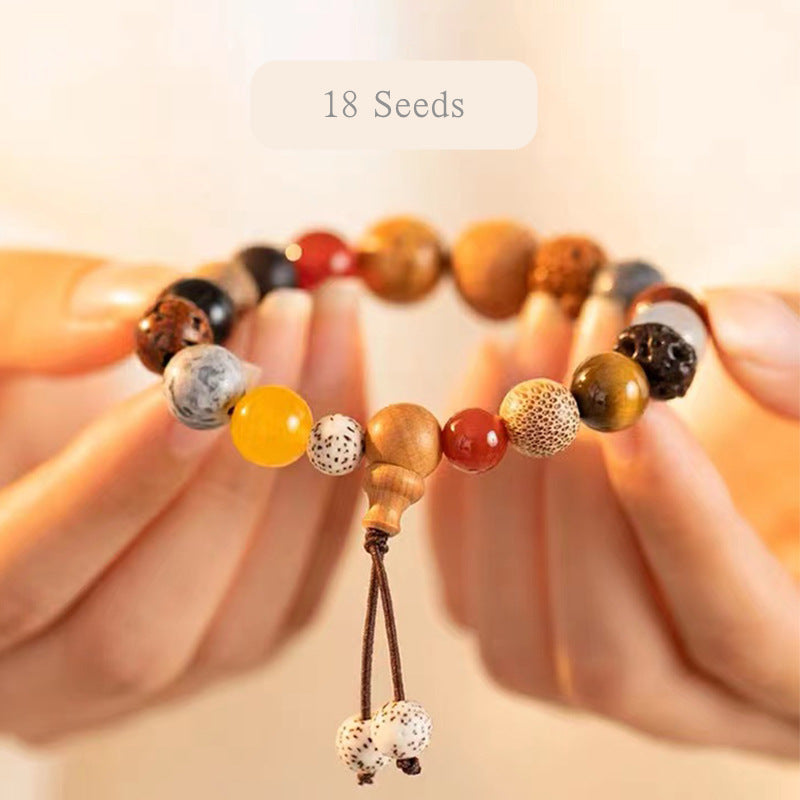 Attract Protection Eighteen-Seed Bodhi Bead Bracelet