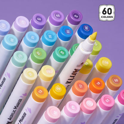 Arrtx 60(B) Colors Paint Markers Paint Pens,