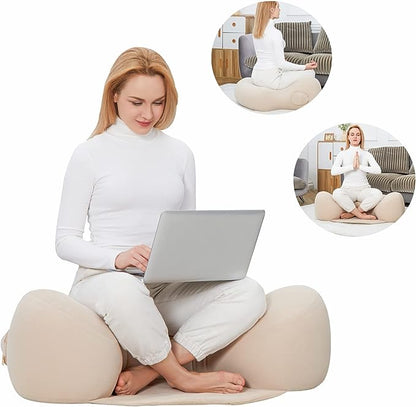 BuddhaChakra Inflatable Large Meditation Cushion for Yoga Beginners