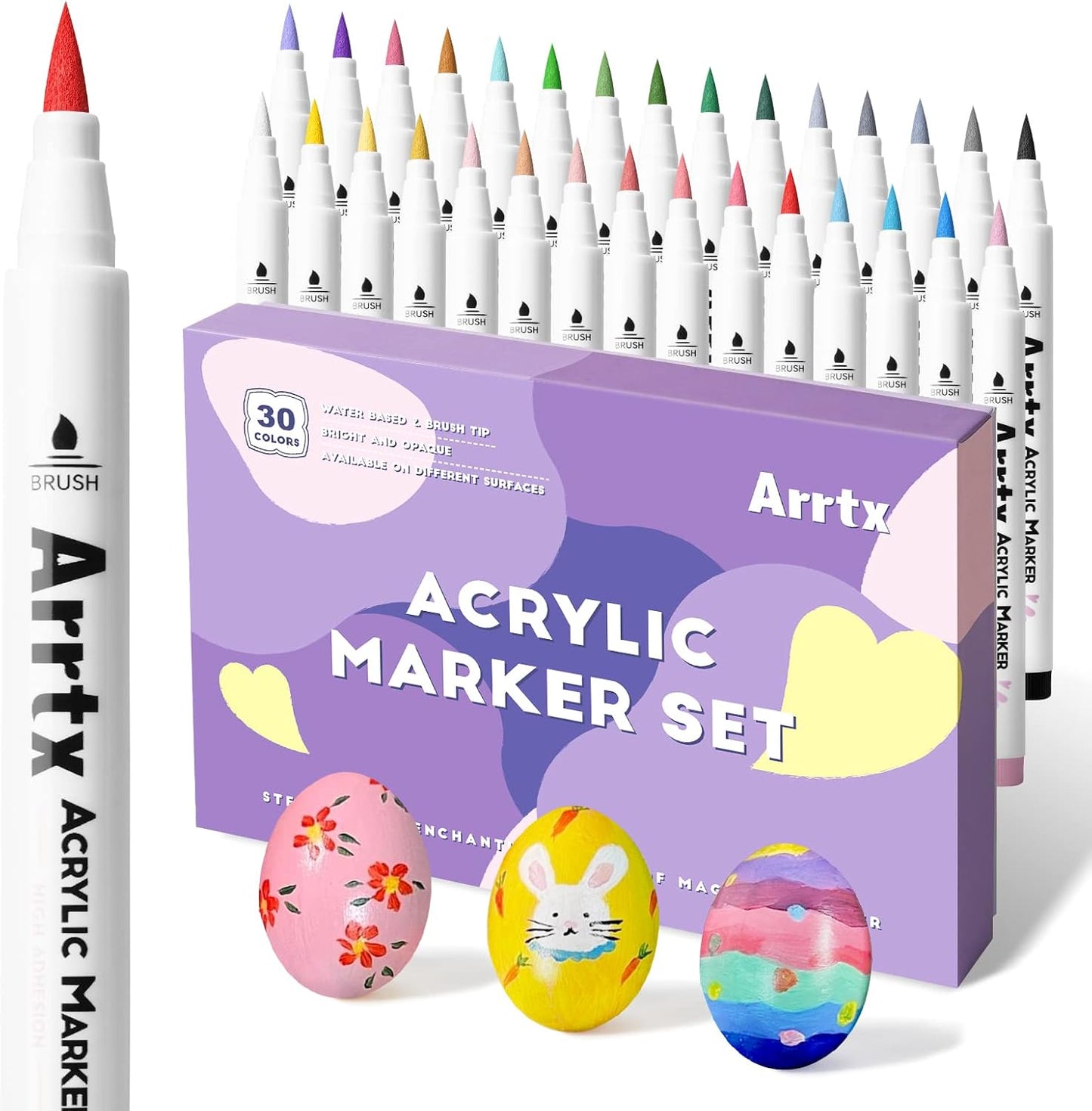 Arrtx 30(A) Colors Acrylic Paint Pens