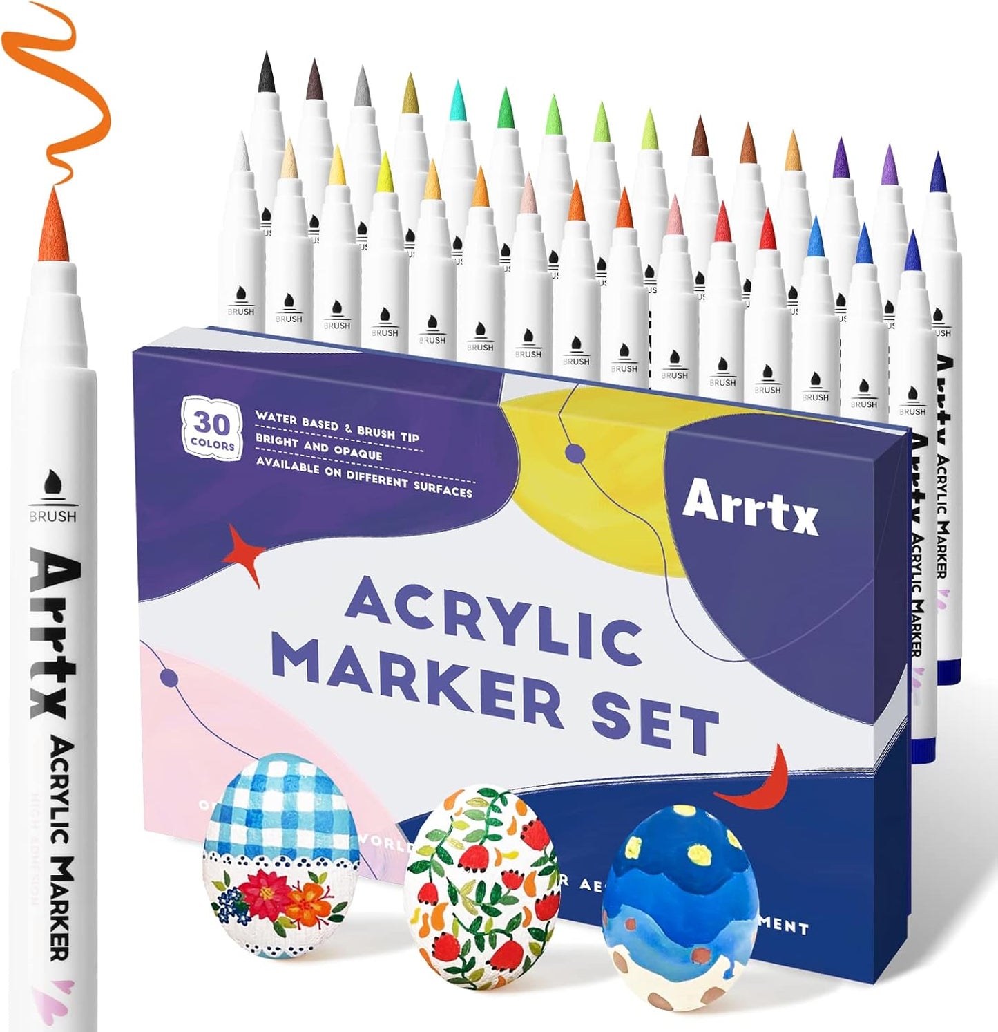 Arrtx 30(B) Colors Acrylic Paint Pens