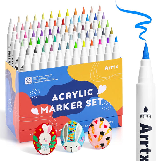 Arrtx 60(A) Colors Acrylic Paint Pens