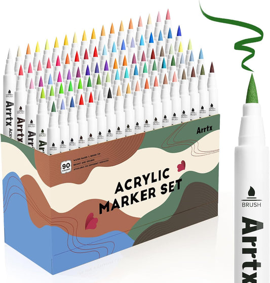 Arrtx 90 Colors Paint Markers Paint Pens