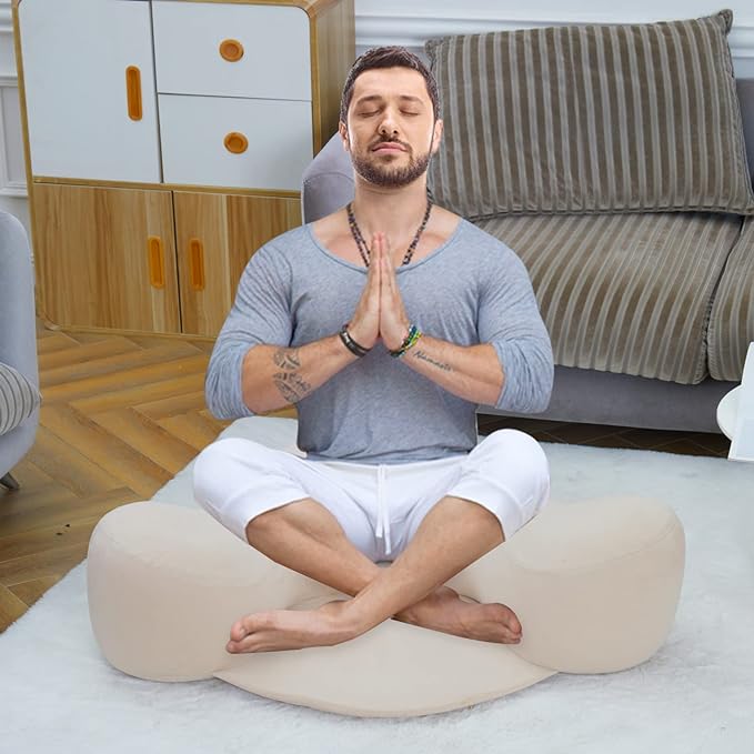 BuddhaChakra Inflatable Large Meditation Cushion for Yoga Beginners