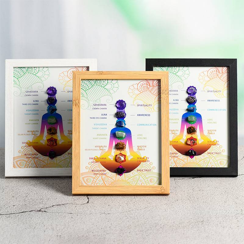 BuddhaChakra 7 Chakra Crystal Decorative Picture Frame