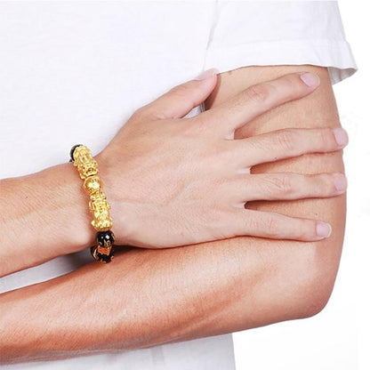 Gold-Plated Double Pixiu Bracelet 5