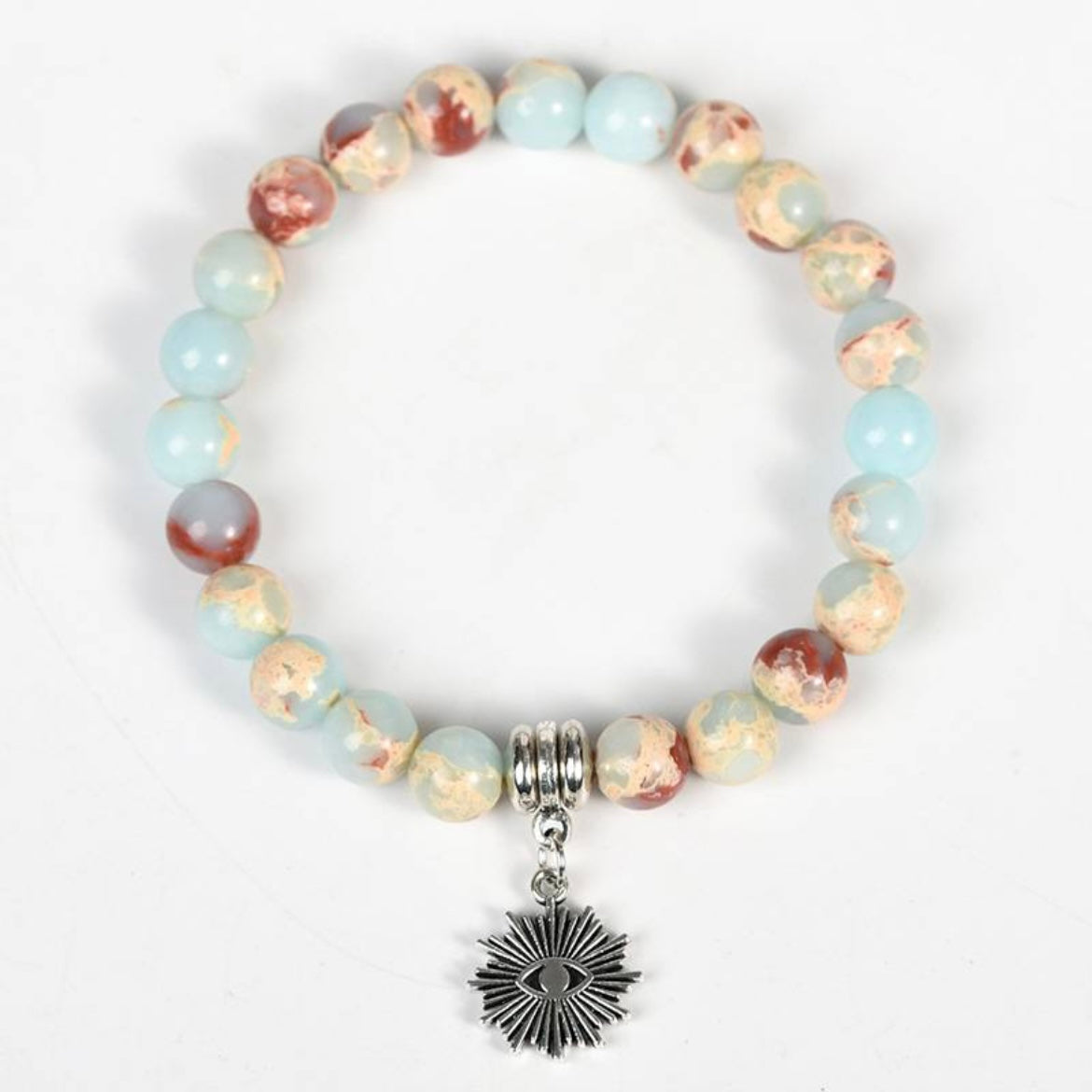 BuddhaChakra Snakeskin Patterned Stone Energy Bracelet