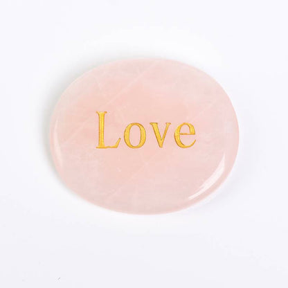 BuddhaChakra Healing Set Worry Stone Engrave Word Pocket Stone