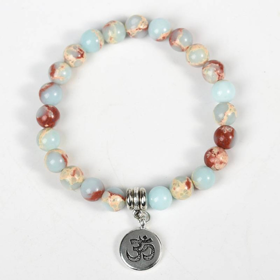 BuddhaChakra Snakeskin Patterned Stone Energy Bracelet