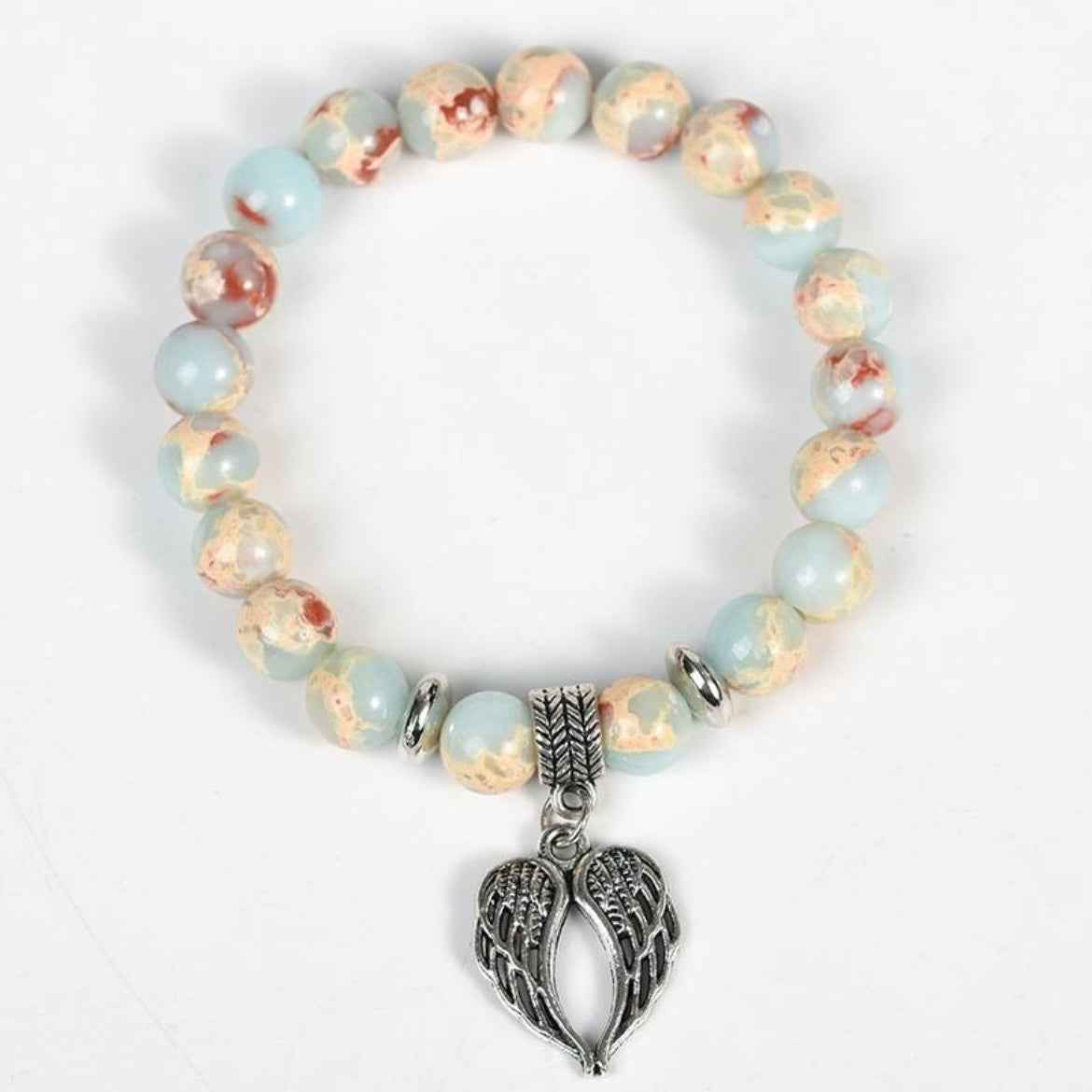 BuddhaChakra Snakeskin Patterned Stone Energy Bracelet