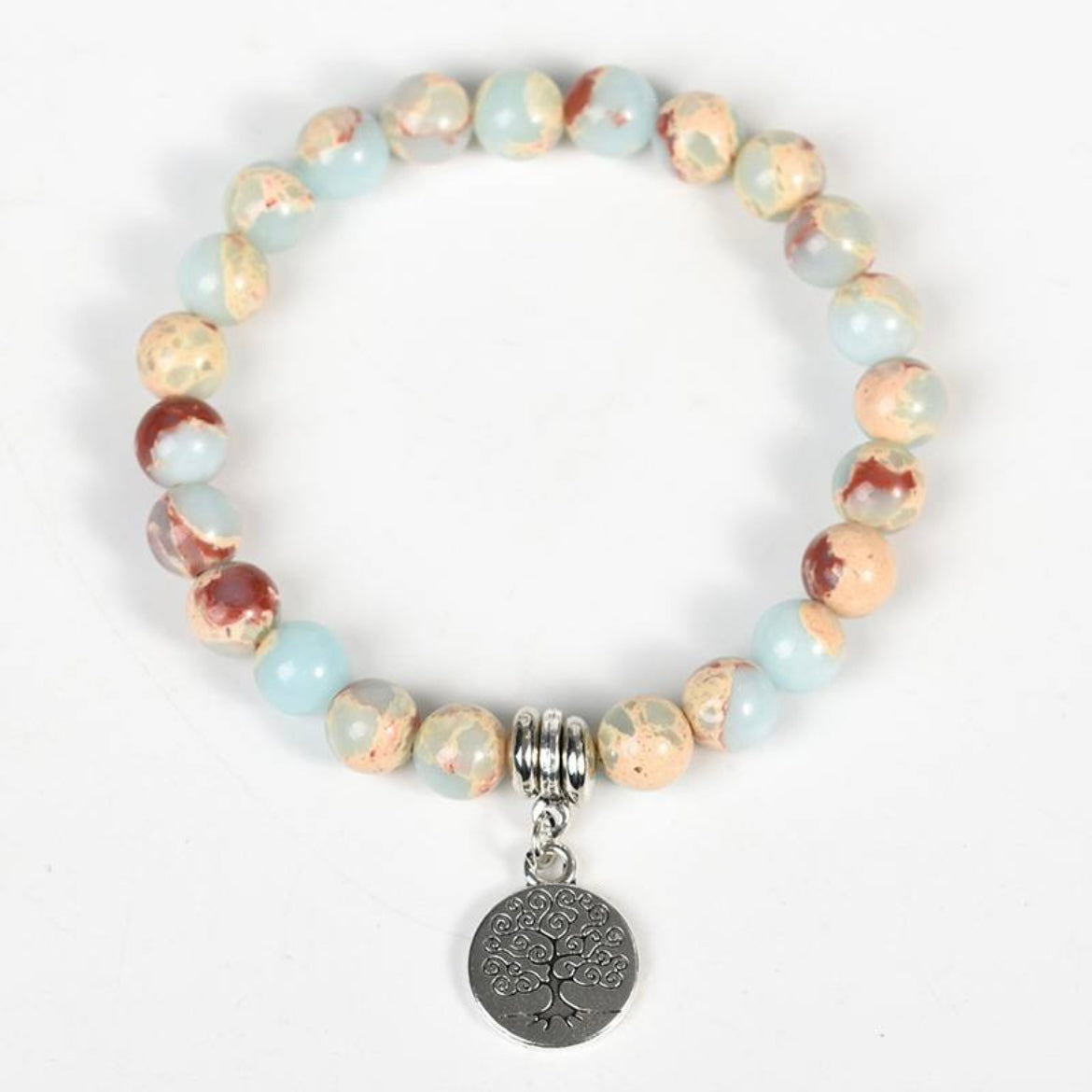 BuddhaChakra Snakeskin Patterned Stone Energy Bracelet