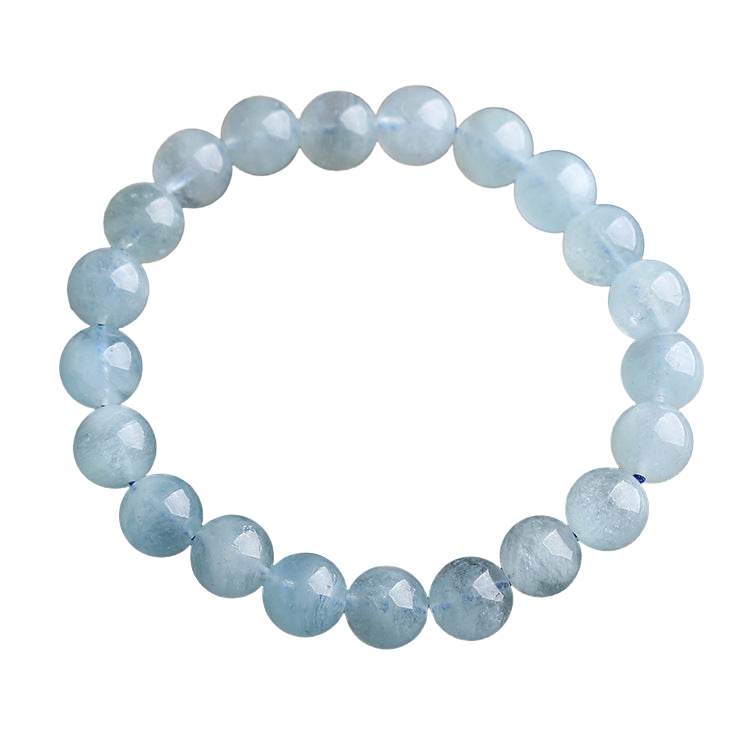 BuddhaChakra Blue Aquamarine Calming Bracelet - Grounding & Soothing