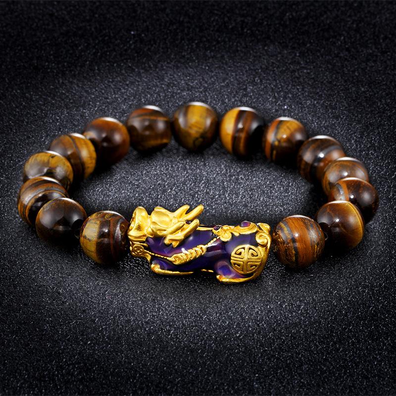 BuddhaChakra Tiger’s Eye Pixiu Prosperity Bracelet