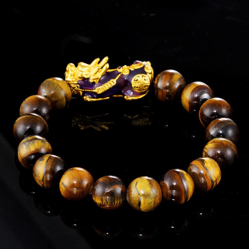 BuddhaChakra Tiger’s Eye Pixiu Prosperity Bracelet