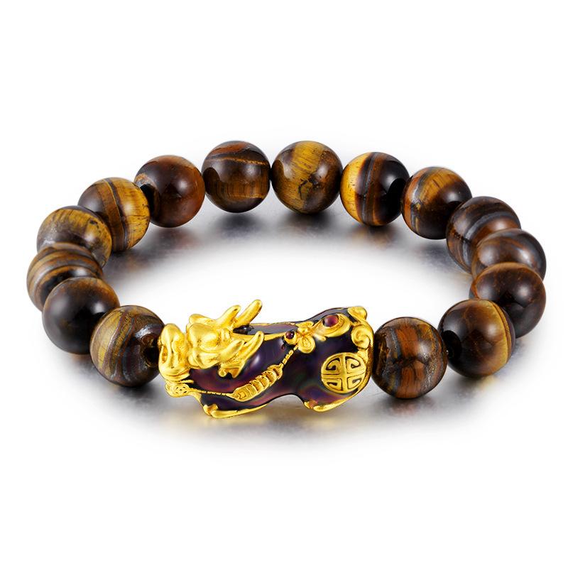 BuddhaChakra Tiger’s Eye Pixiu Prosperity Bracelet