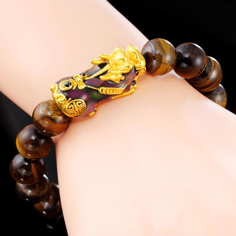 BuddhaChakra Tiger’s Eye Pixiu Prosperity Bracelet