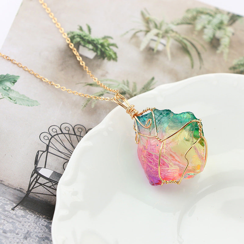 Natural Watermelon Tourmaline Necklace