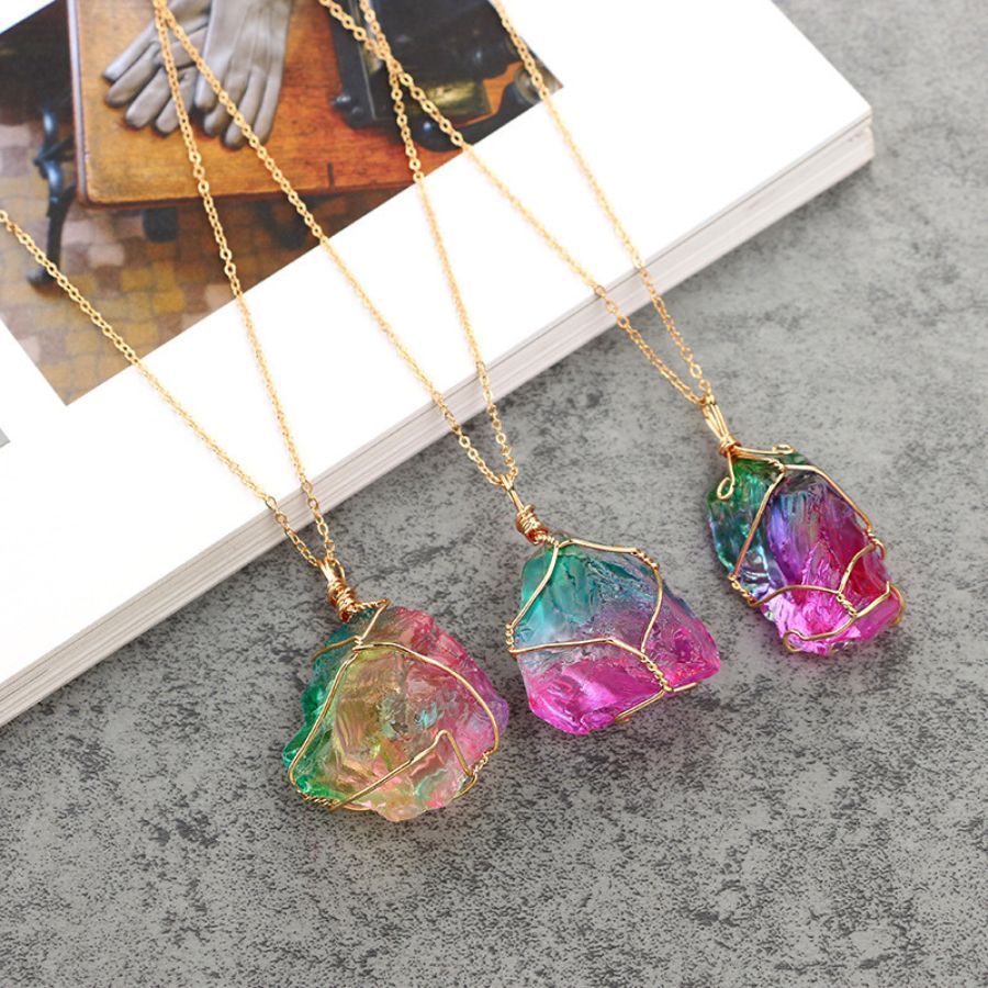 Natural Watermelon Tourmaline Necklace