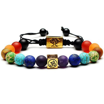 Om Chakra Tree of Life Bracelet