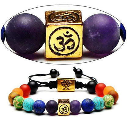 Om Chakra Tree of Life Bracelet