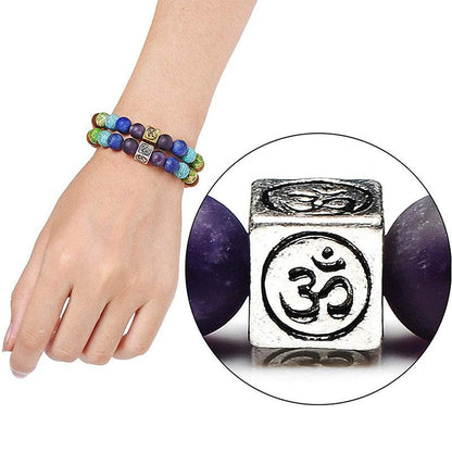 Om Chakra Tree of Life Bracelet