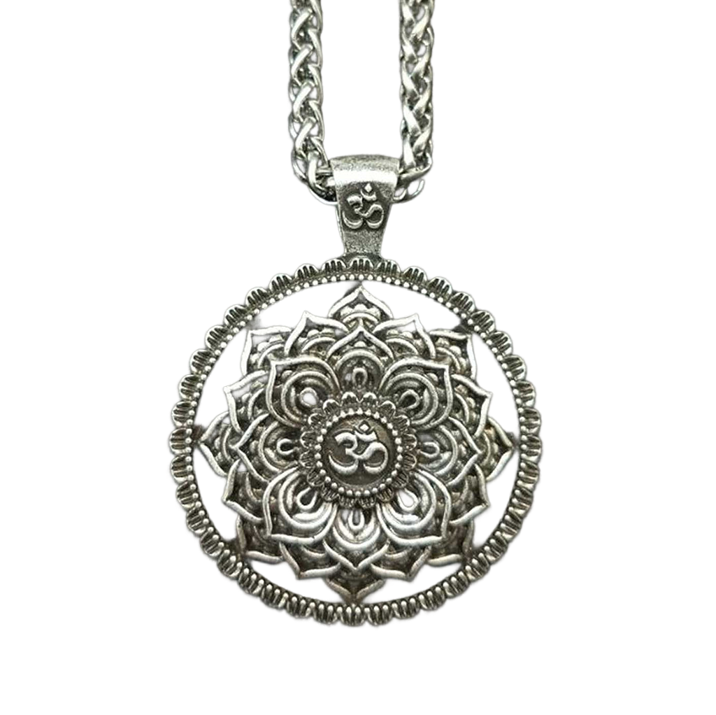 Om Lotus Mandala Necklace - Balance & Wisdom