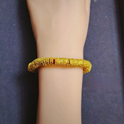 Wealth Gold Handcrafted Hammered Kiram Bracelet