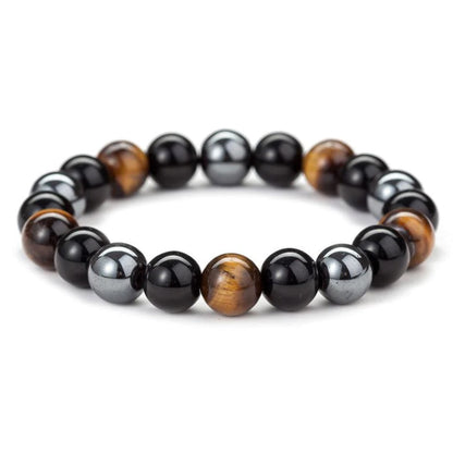 BuddhaChakra Tiger’s Eye Obsidian Hematite Protection Bracelets