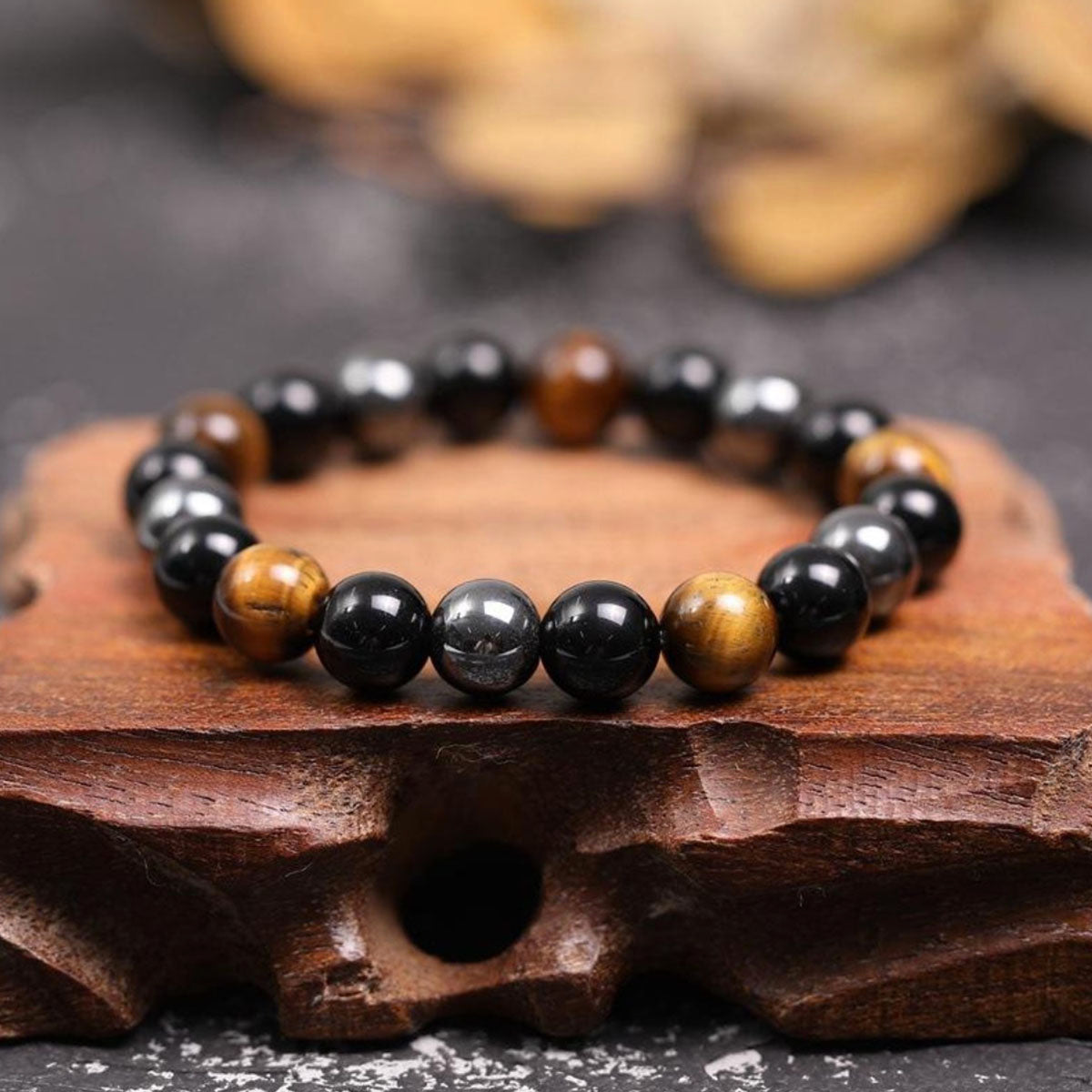 BuddhaChakra Tiger’s Eye Obsidian Hematite Protection Bracelets